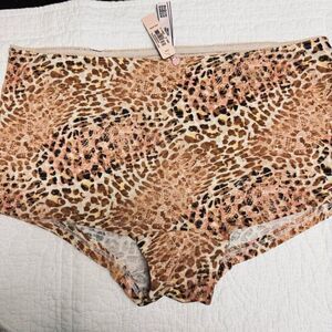 NWT (XXL) Victoria’s Secret Shortie Panty - Leopard Print Cotton Blend